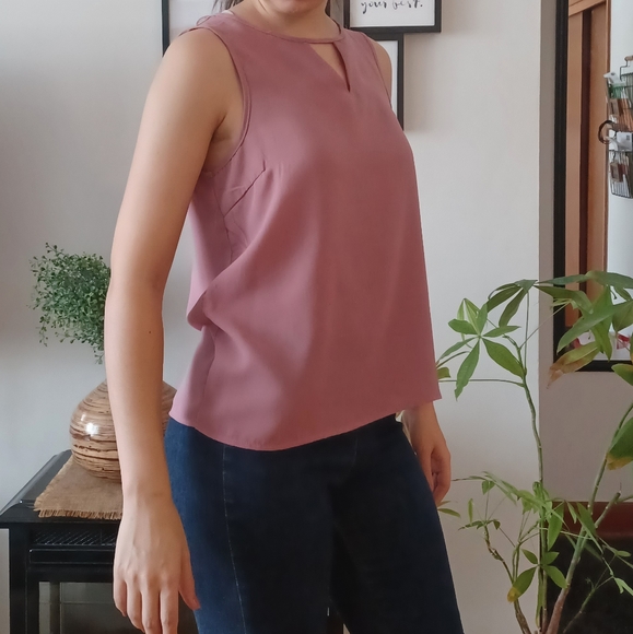 Dusty Rose Vero Moda Tank Top Blouse - Picture 4 of 14